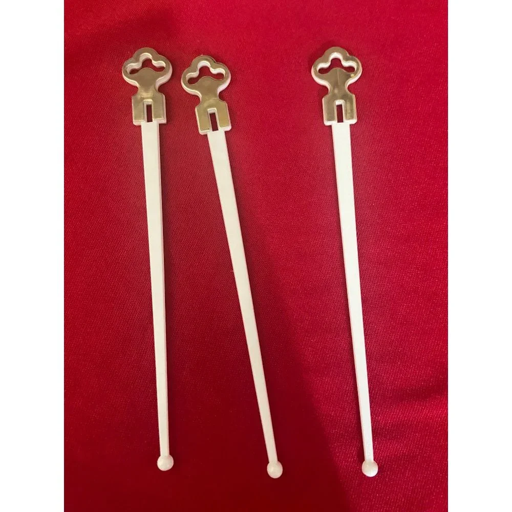 Skeleton Key Cocktail Vintage Swizzle Sticks lot of‎ 3